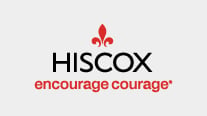 Hiscox logo grey background