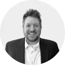 Black and white image of Josh Beall