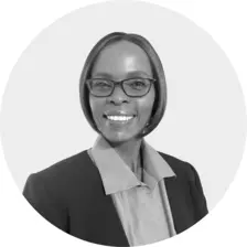 Black and white headshot of Vickie Kinyanjui
