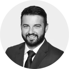 Black and white headshot of Scott Wallace