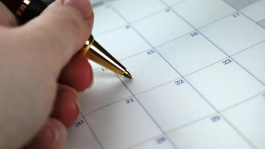 Writing on the calendar