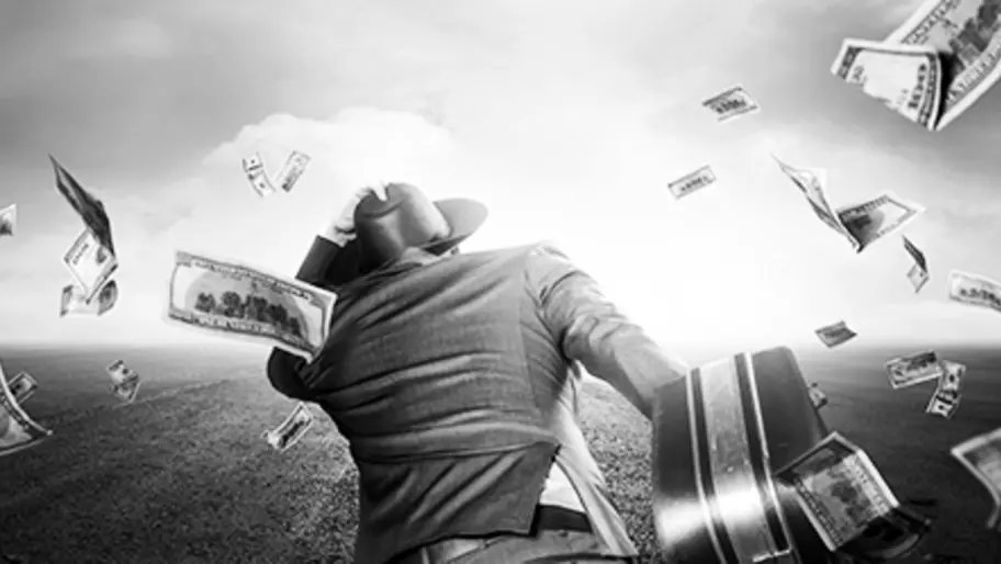 Money falling from the sky