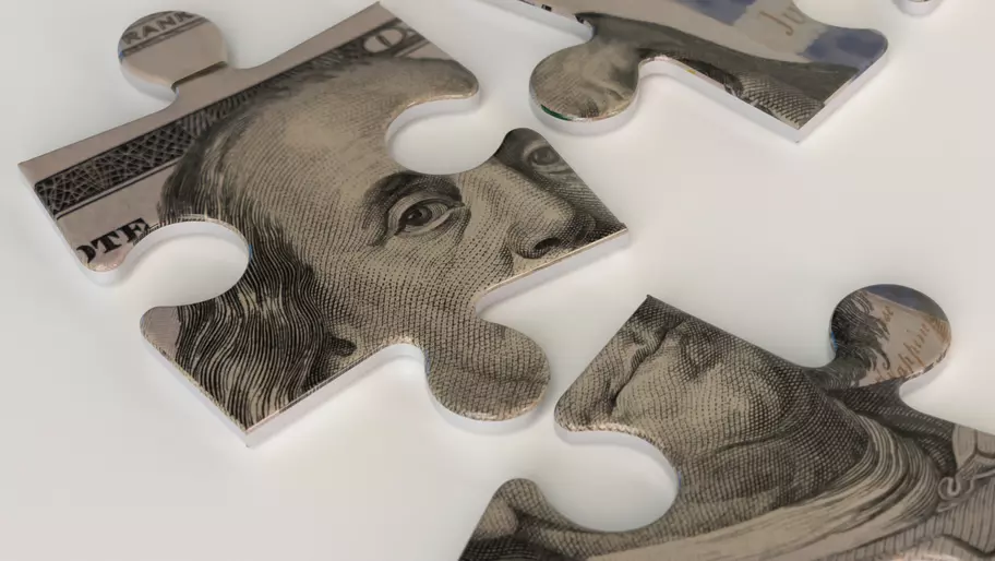 $100 puzzle piece