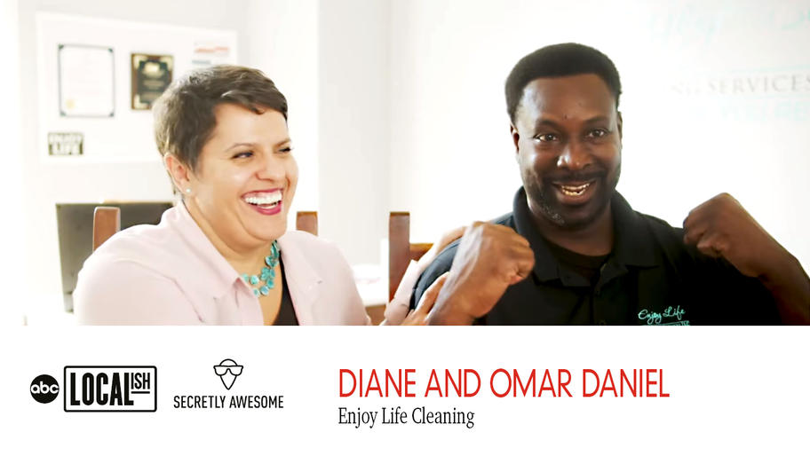 Diane and Omar Daniel, entrepreneurs and owners of Enjoy Life Cleaning