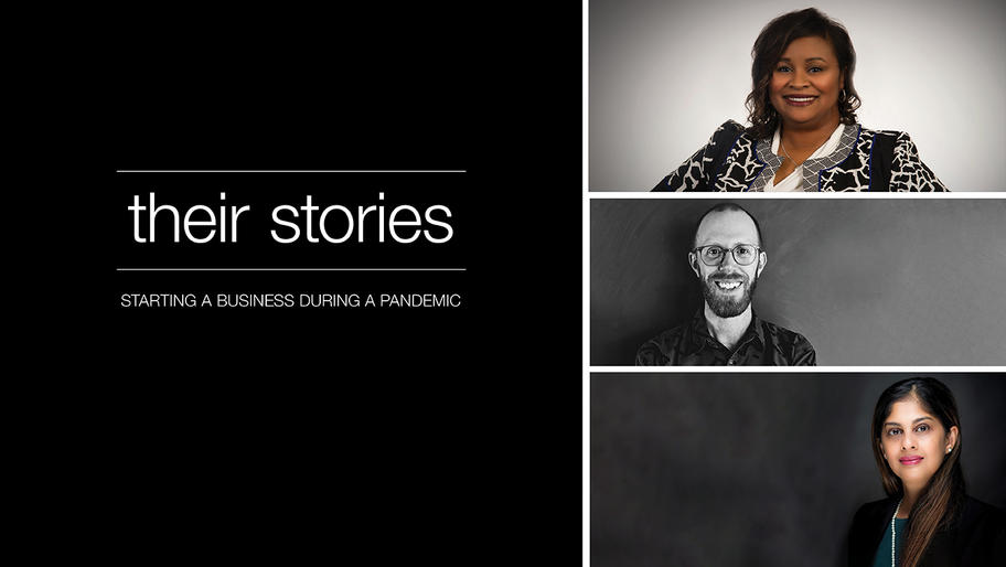 Small business success stories. Natoshia Lewis, Nirupa Netram, Wes Swing.