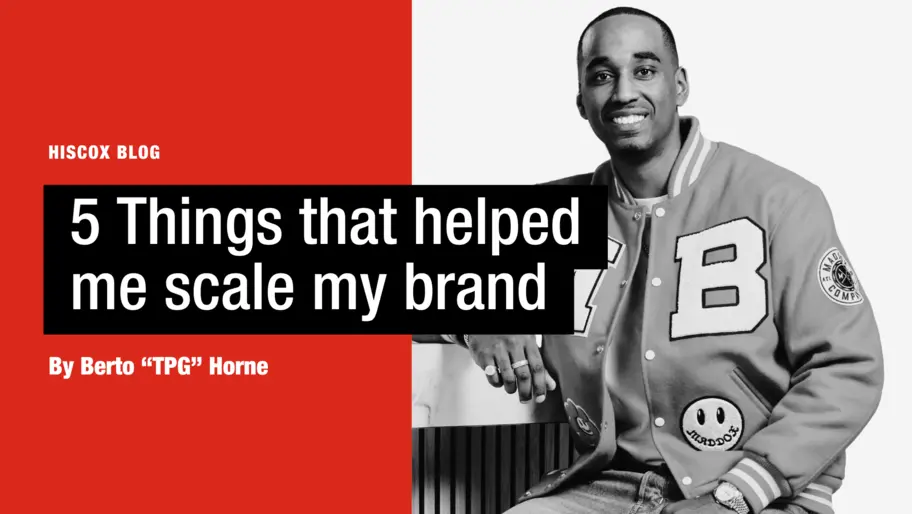 Berto "TPG" Horne headshot for article, 5 Things that helped me scale my brand