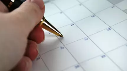 Writing on the calendar