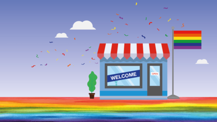 LGBT pride celebrating small business 