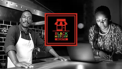 Black History Month. Black-owned businesses. Storefront and small business owners.