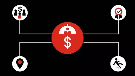 how much does business insurance cost? Insurance icon. 