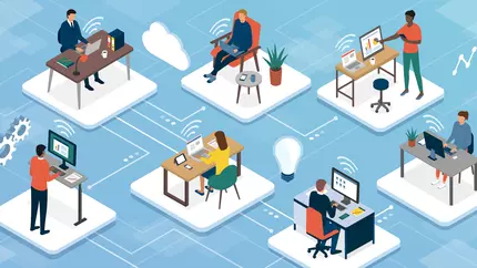hybrid workplace, remote, telecommuting, and in-office working